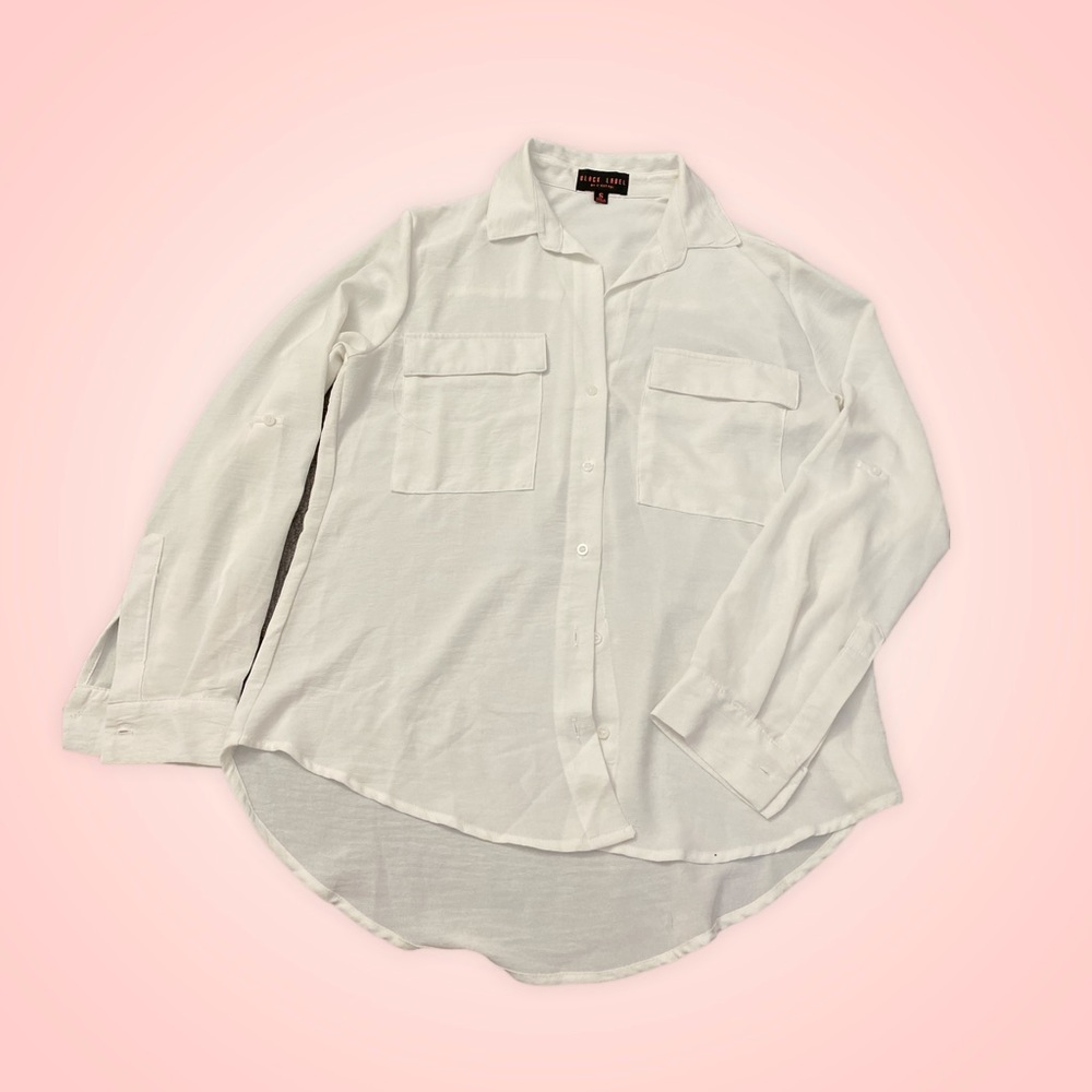 White button down blouse